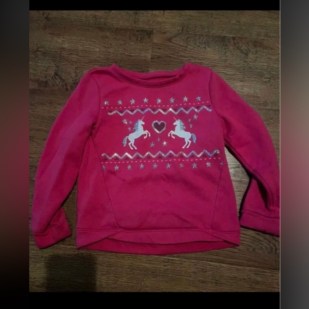 Girls glitter unicorn sweatshirt 4 sonoma fall winter